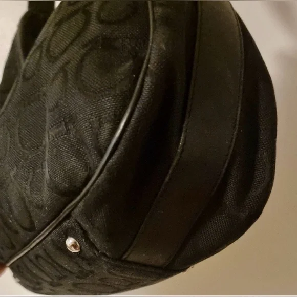 Ferragamo Black Leather Fabric shoulder Bag. Professionally restored. Dust bag - Picture 2 of 10